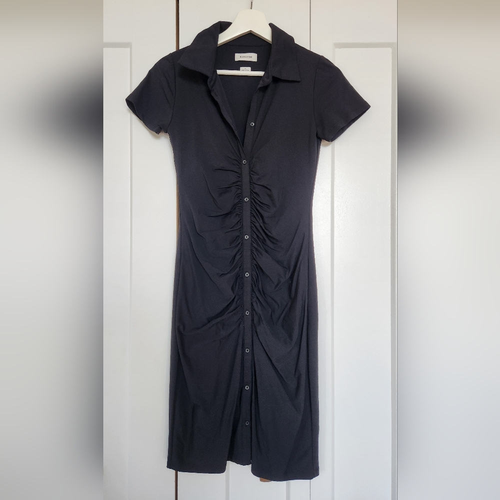 Babaton Black Ruched Dress